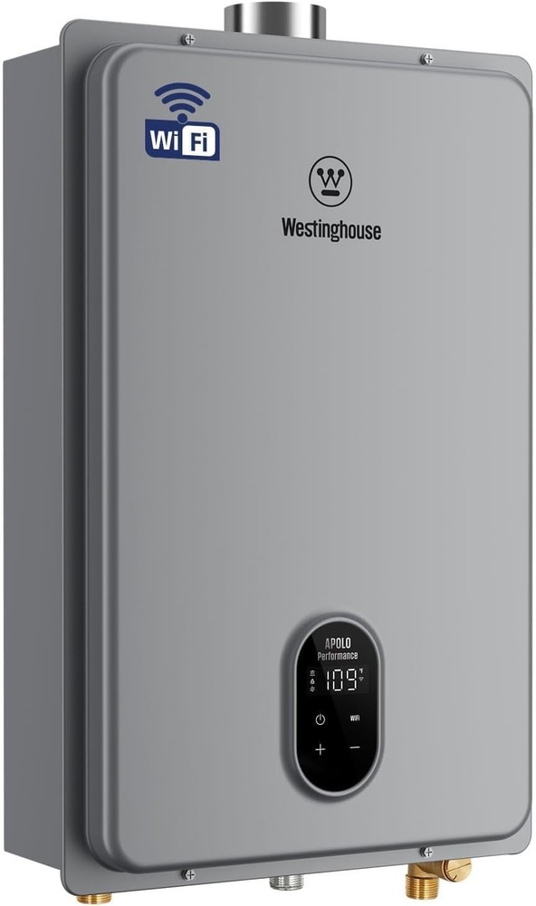 Westinghouse Natural Gas Tankless Water Heater, Outdoor 5.1 GPM 120,000 BTU