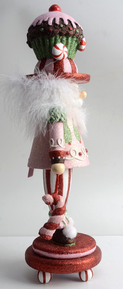 Kurt Adler Hollywood Nutcracker Candy Cupcake Hat Nutcracker w Box 16.5" EUC