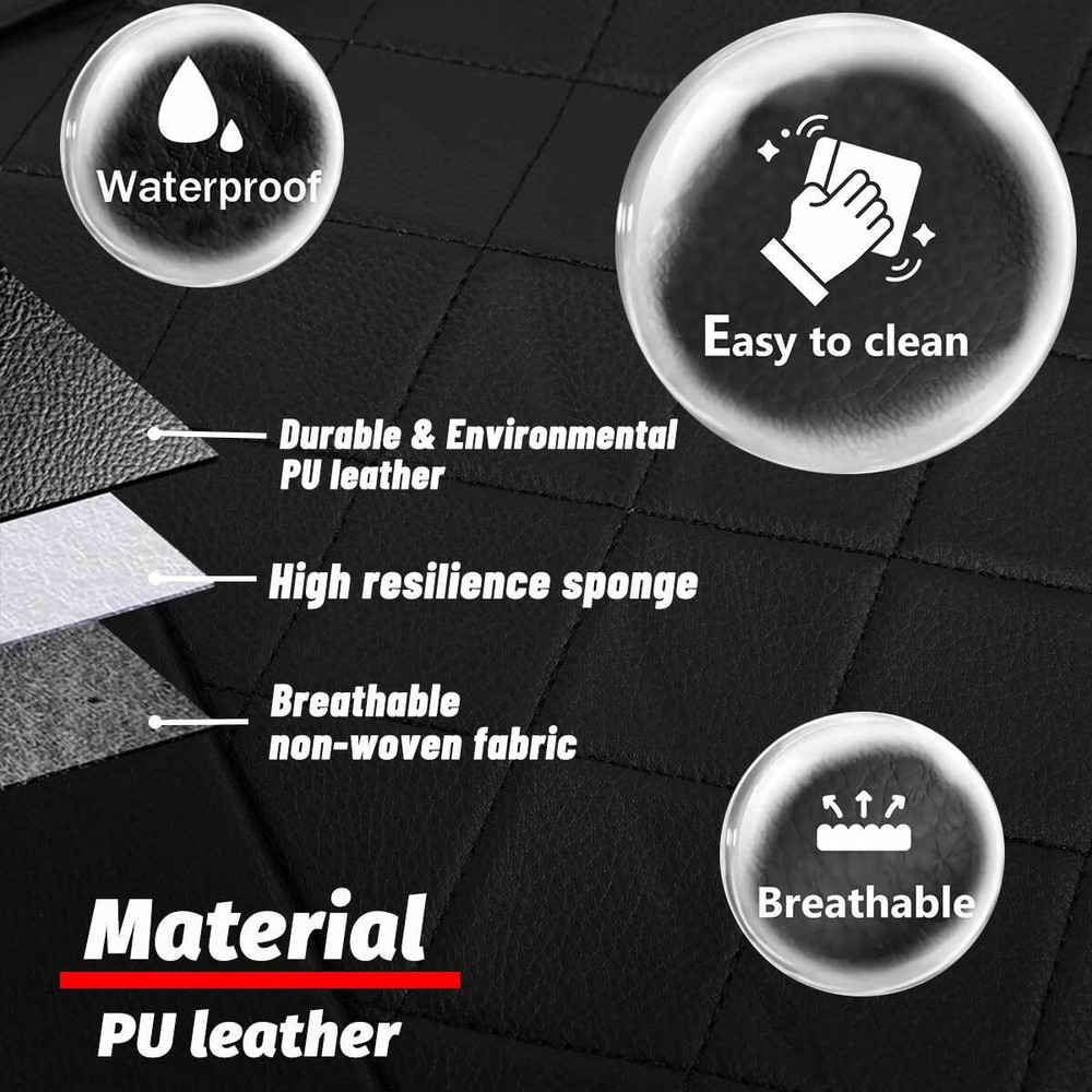 For Honda Element Leather Car Seat Covers Cushion Pad Protector Front Set 2Pcs