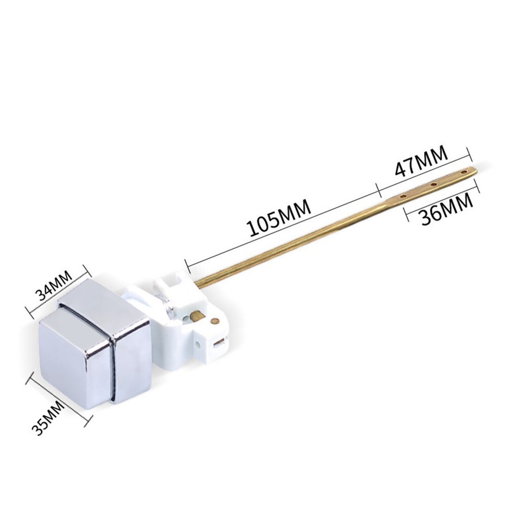 Side Mount Master Plumber Toilet Tank Lever Flush Handle Brass Arms Push Button