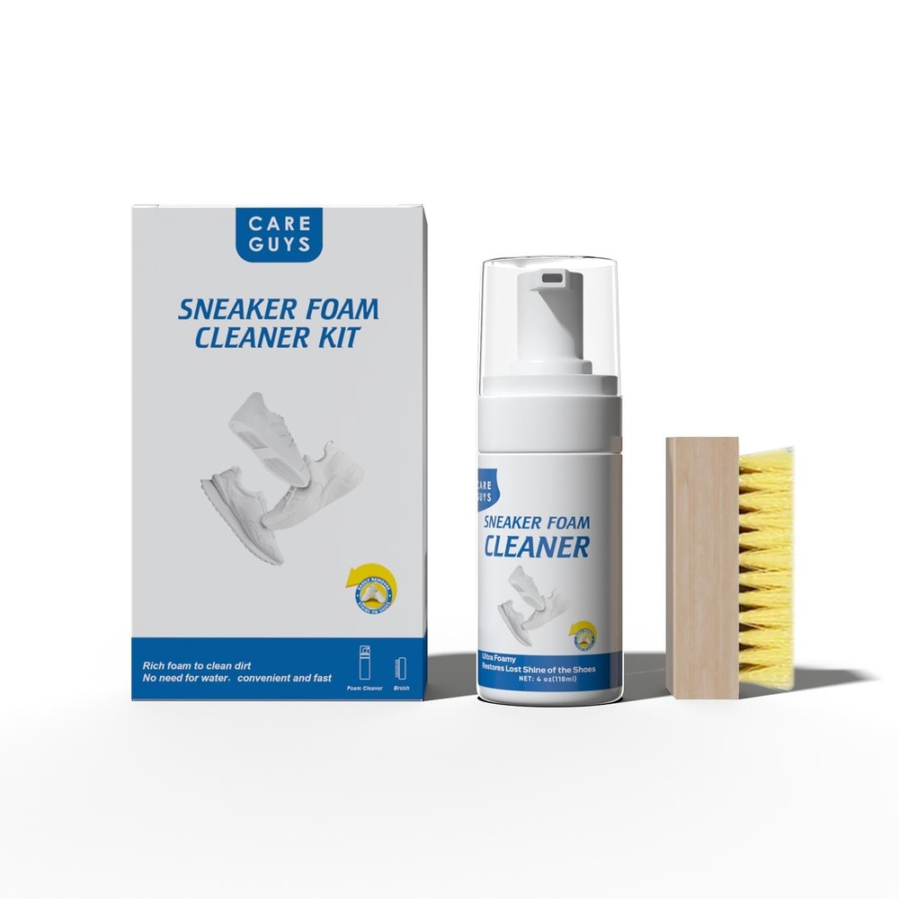 Sneaker Cleaner Set - 4oz Foaming Cleaner Solution With Shoe Cleaning Brush -...