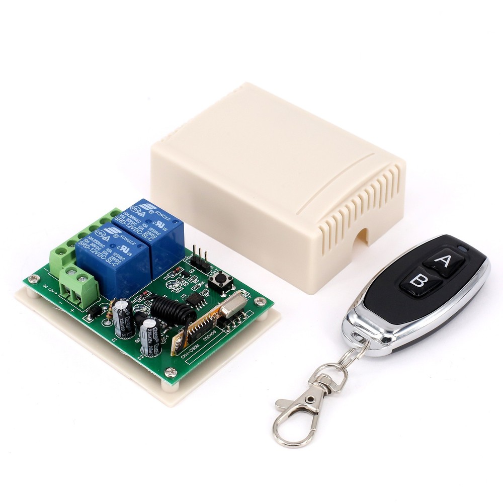 2 CH Wireless Gate Garage Door Opener Remote Control Switch Receiver Transmitter