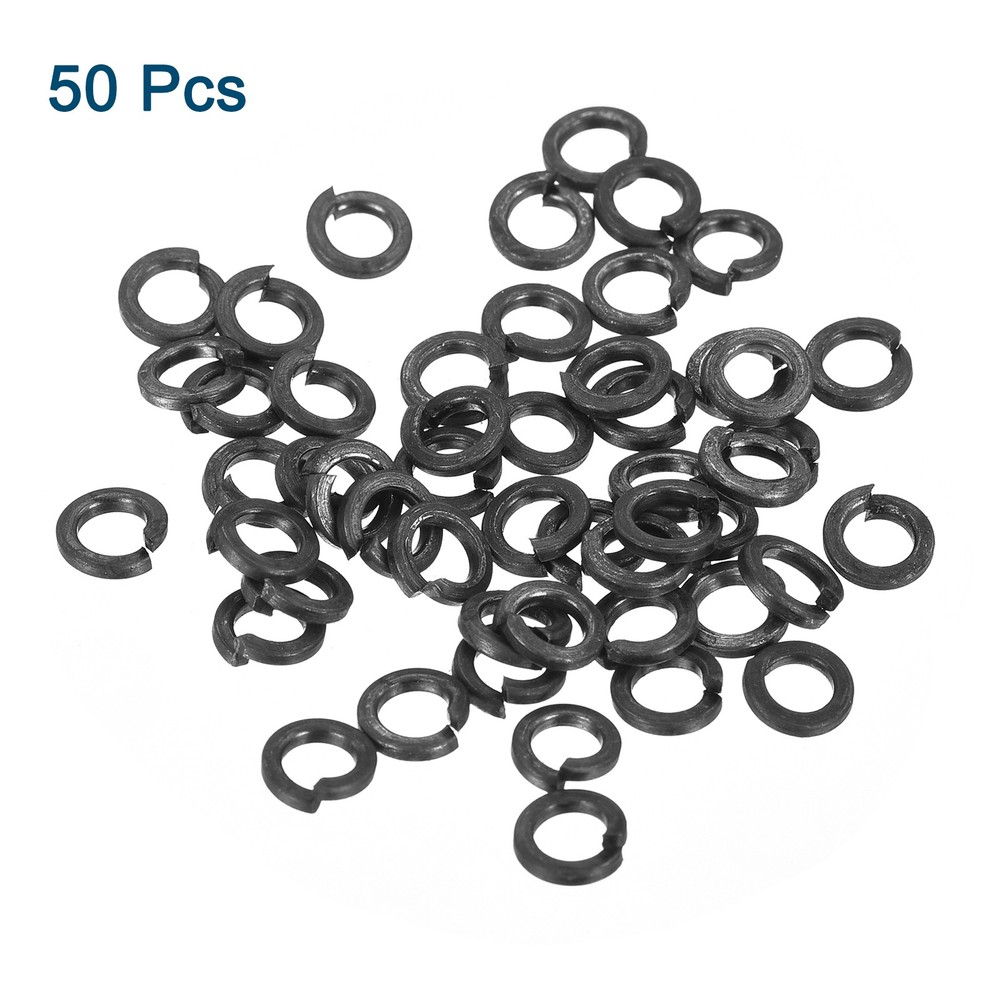 M3 Split Lock Washer, 50Pcs Carbon Steel Spring Lock Washers
