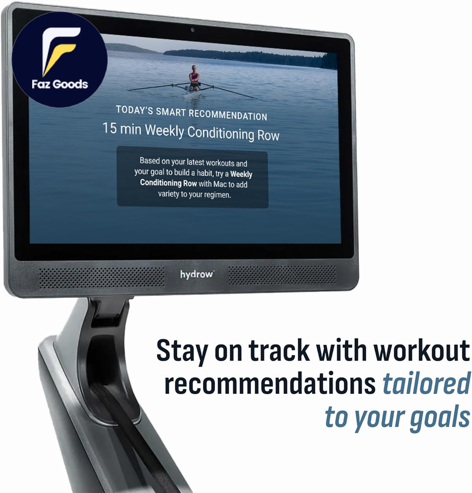 Origin Rowing Machine with Immersive 22" HD Rotating Screen Stows Upright