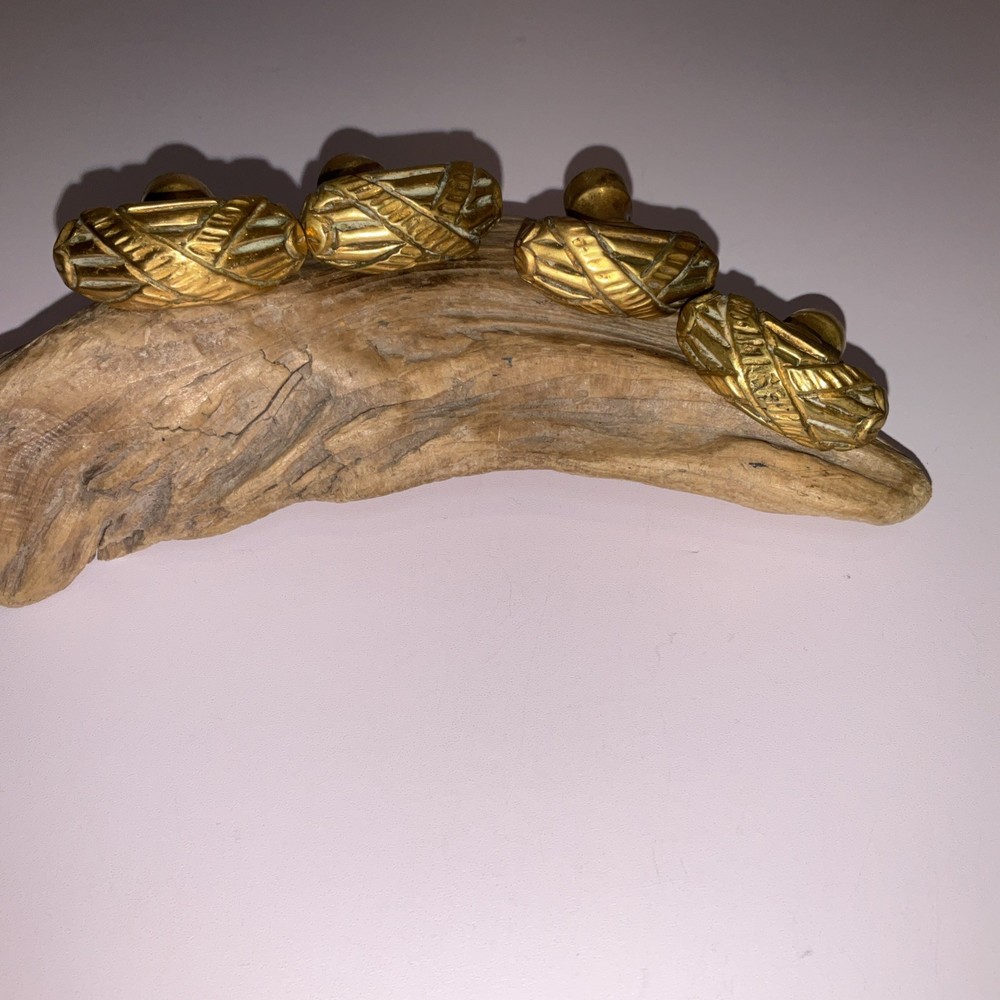 Set of 4 Vintage Brass Drawer Pulls – Made in Spain