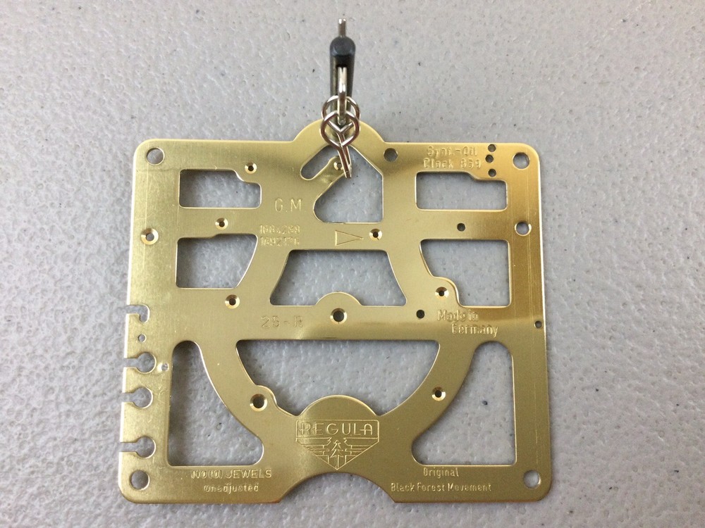 New Regula 25 One Day Cuckoo Clock Movement BRASS FRONT PLATE