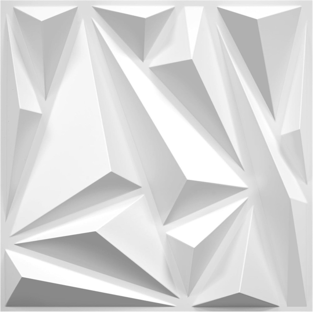 50 Pack 3D Wall Panels for Interior Wall Decor, Modern Diamond Wall Panels