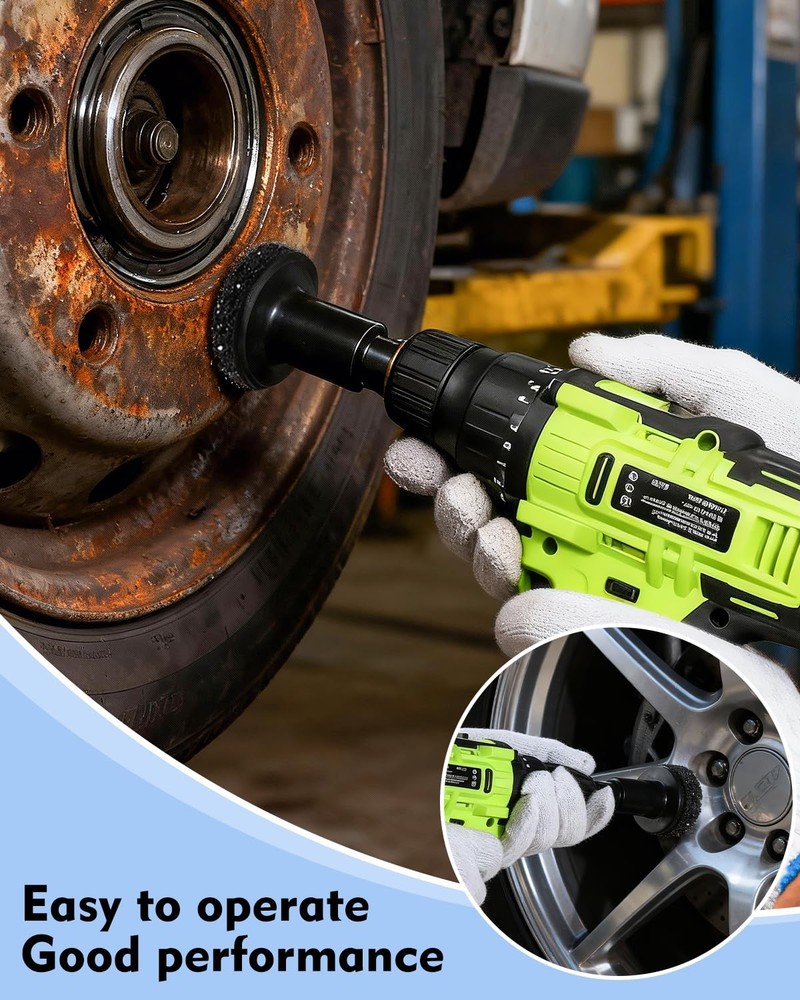 Wheel Hub Resurfacing Kit, Stud and Cleaner Kit for Quick Rust...