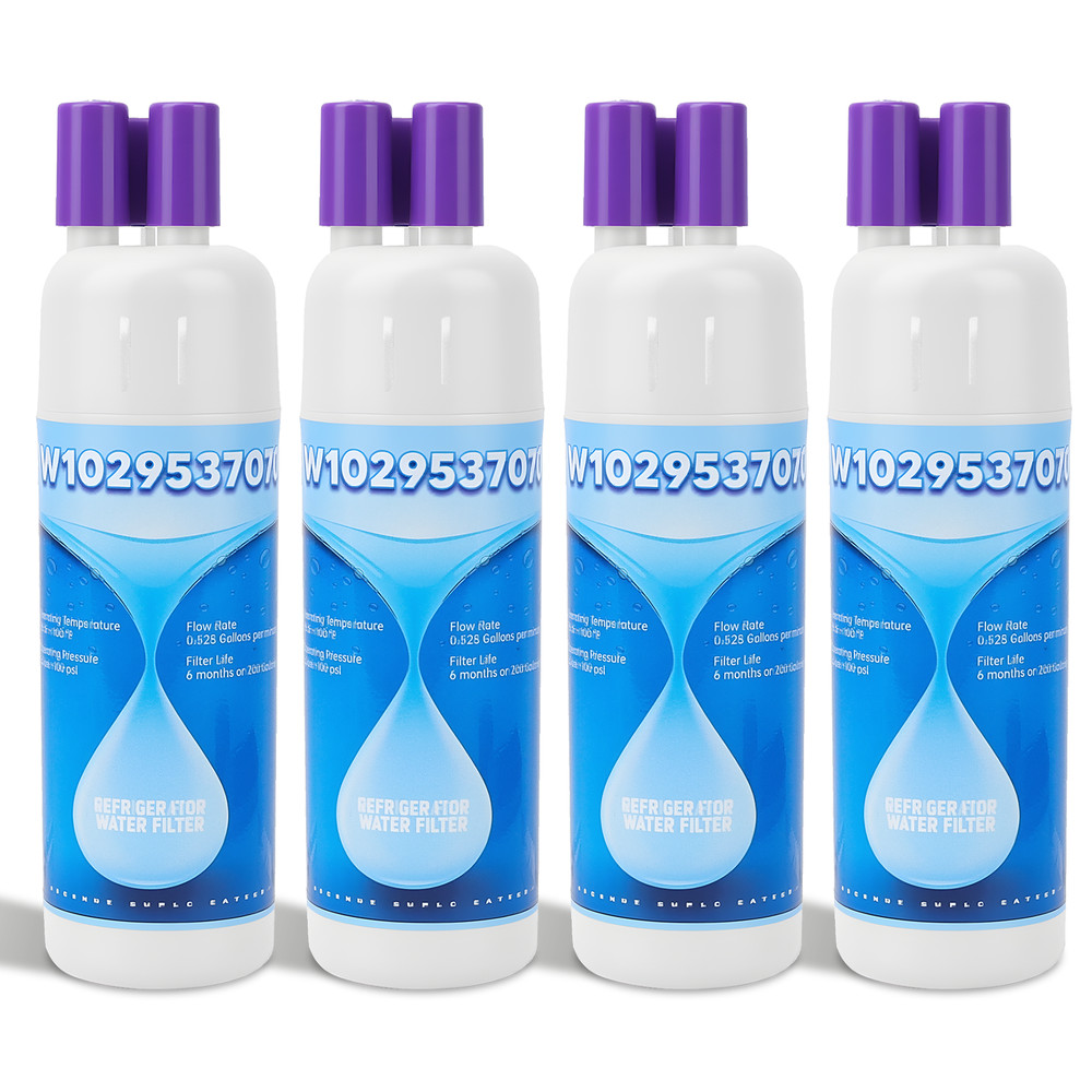 4Pack Replacement Refrigerator water filter 10295370A WHR1RXD1 KAD1RXD1 P8RFWB2L
