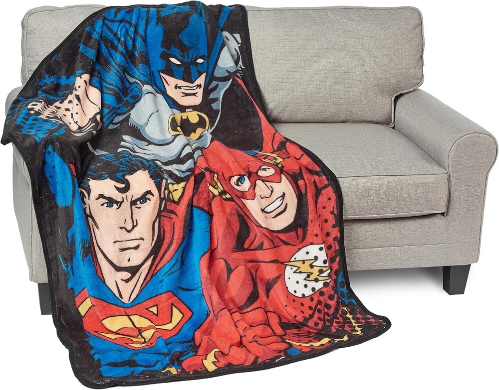 DC Comics Justice League Super Plush Soft Throw Blanket 46"x60"