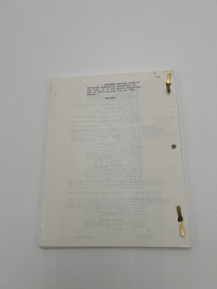 Topsy-Turvy Original Movie Script Screenplay Mike Leigh 1999 Film Script