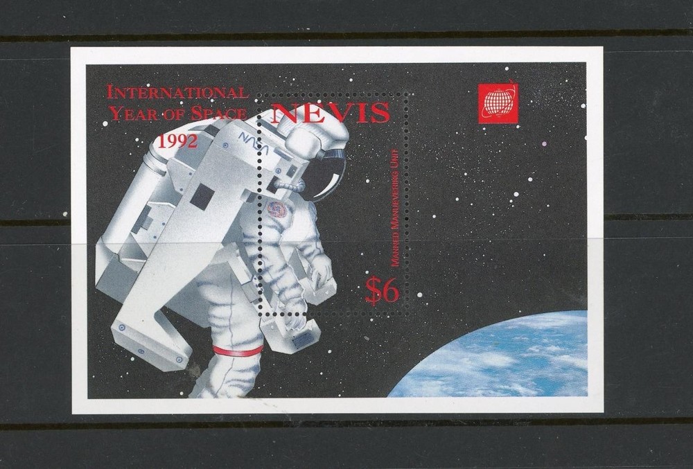 Nevis 1993 SG MS 734a Astronaut International Space Year MNH