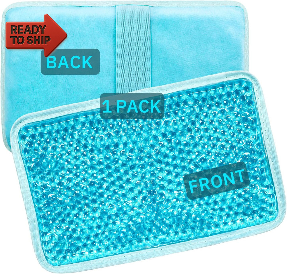Gel Beads Ice Pack Ice Bag with Strap-1 Pack Reusable Hot & Cold Pack Compress