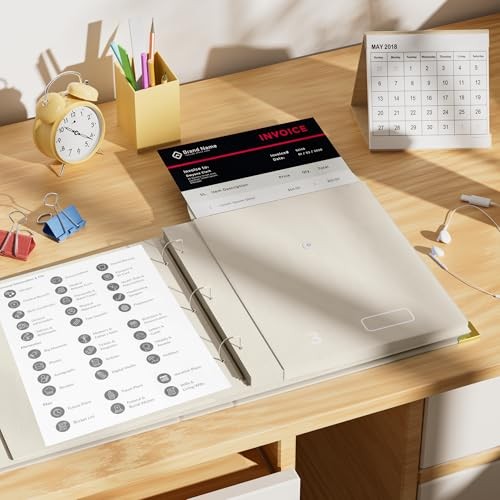 3-Ring Folder Organize Sturdy Hardboard Important Document Organizer with
