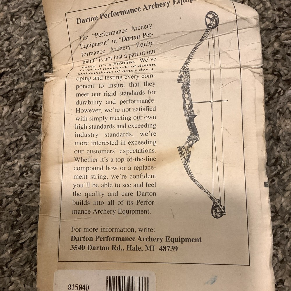 Darton Archery Brass Pin, Vintage Bow Sight