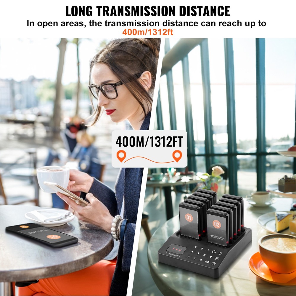 Restaurant Wireless Pager System 20 Call Coasters Guest Queuing Calling