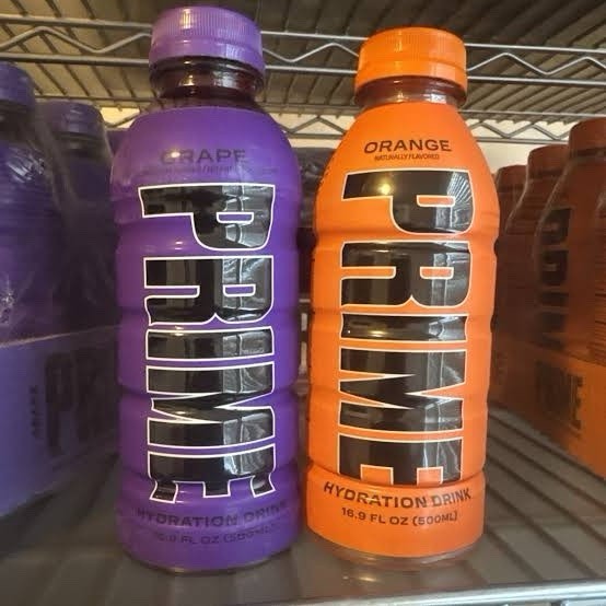 Grape and Orange Prime Hydration Empty Bottles