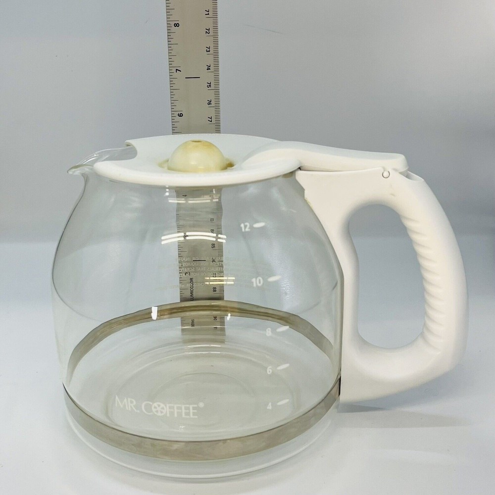 Mr. Coffee 12 Cup Glass Coffee Carafe Replacement white
