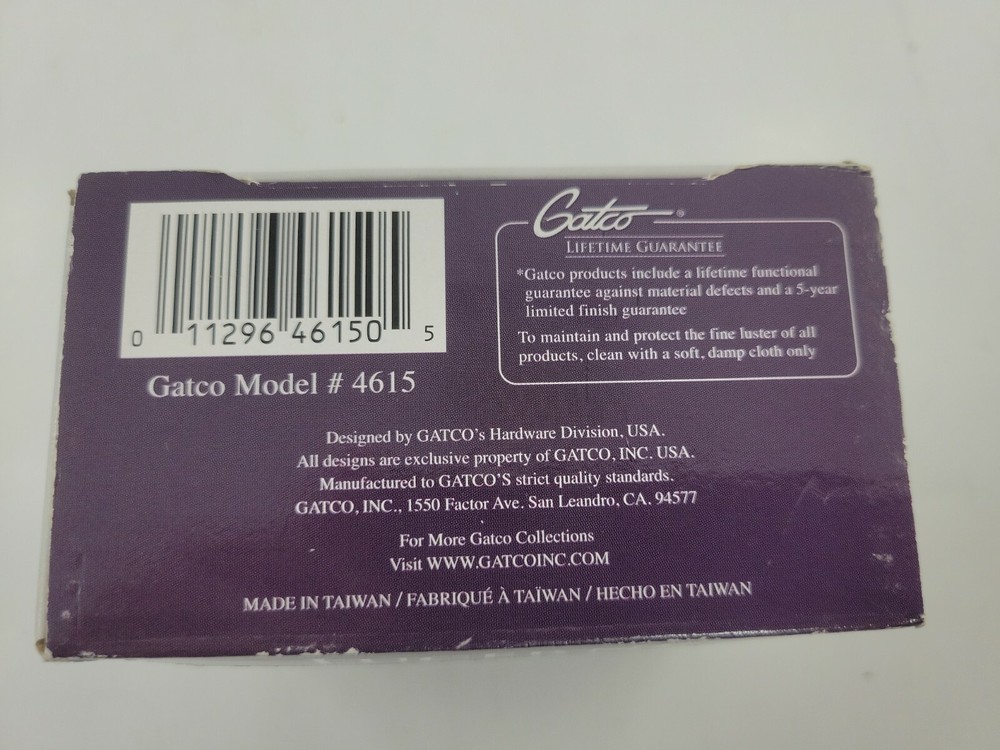 Gatco Lucerne "Smooth Elegance" Chrome Robe Towel Hook Model 4615