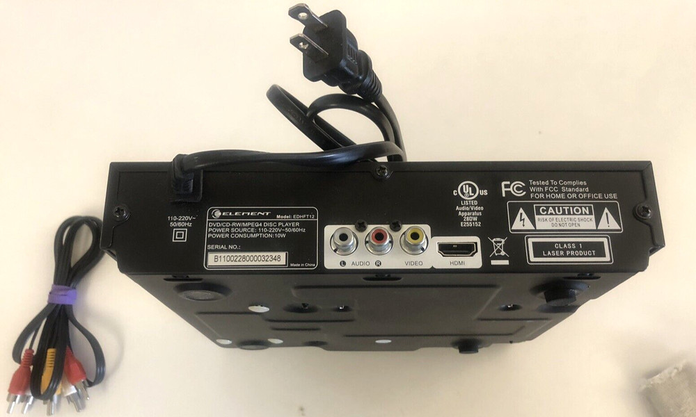 Element Electronics- HDMI DVD Player With Up-Conversion- EDHFT12 with no remote