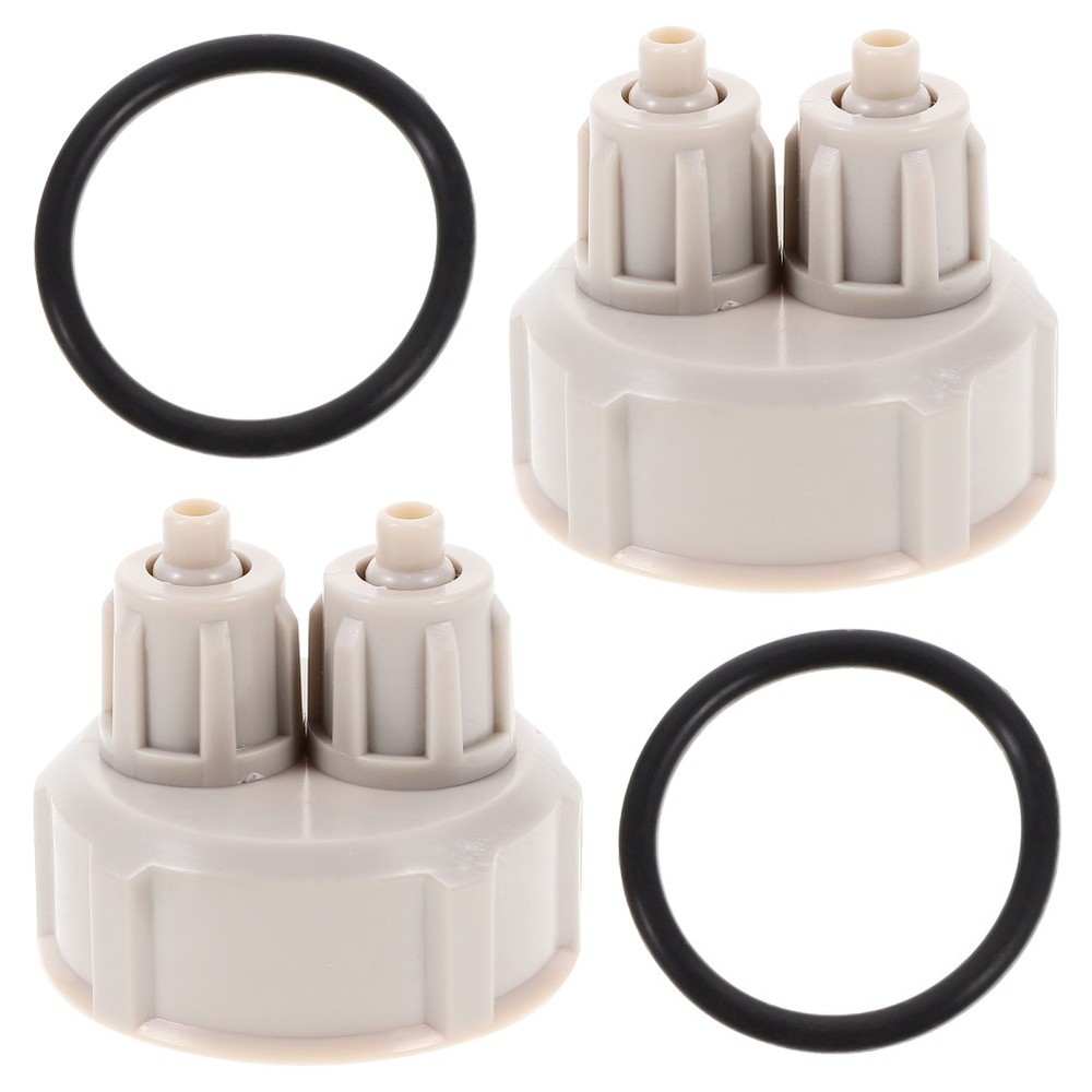 2 Pcs Dioxide System Aquarium Carbon Diffuser Bottle Fish Tank Cap