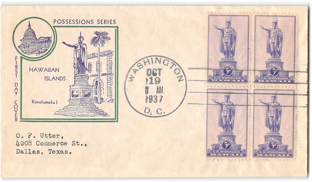 US #799 FDC, 1937, Fidelity