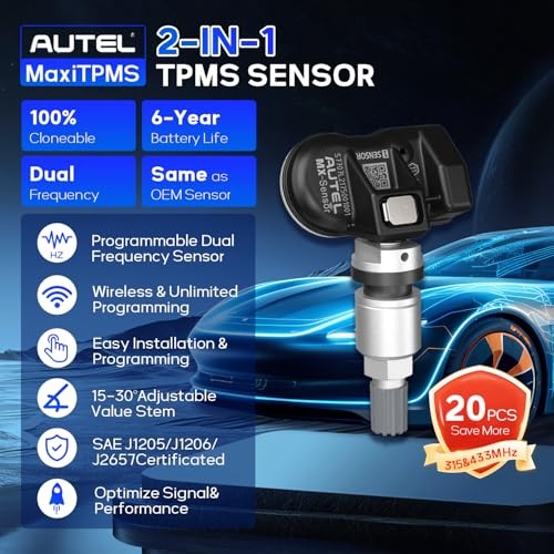 MX Sensor 4 pcs TPMS Sensor 315/433MHz Metal Stem Universal Tire Sensor