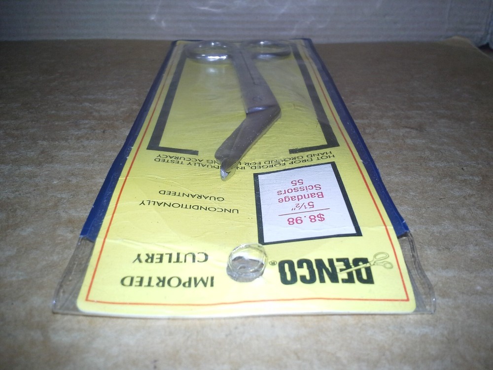 vintage Denco Bandage Scissors 5 1/2" 55 . NOS