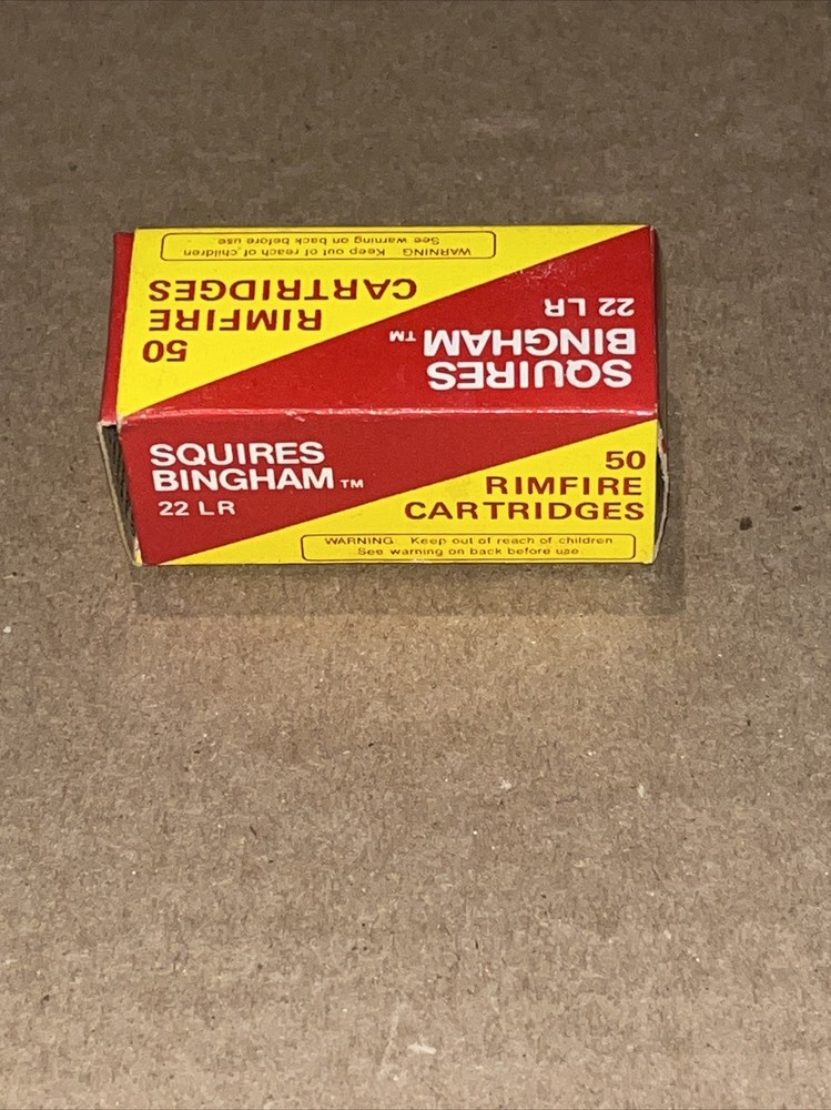 Squire Bingham Empty Ammo Box 22 LR Box Solid Point Minty Brick Fresh