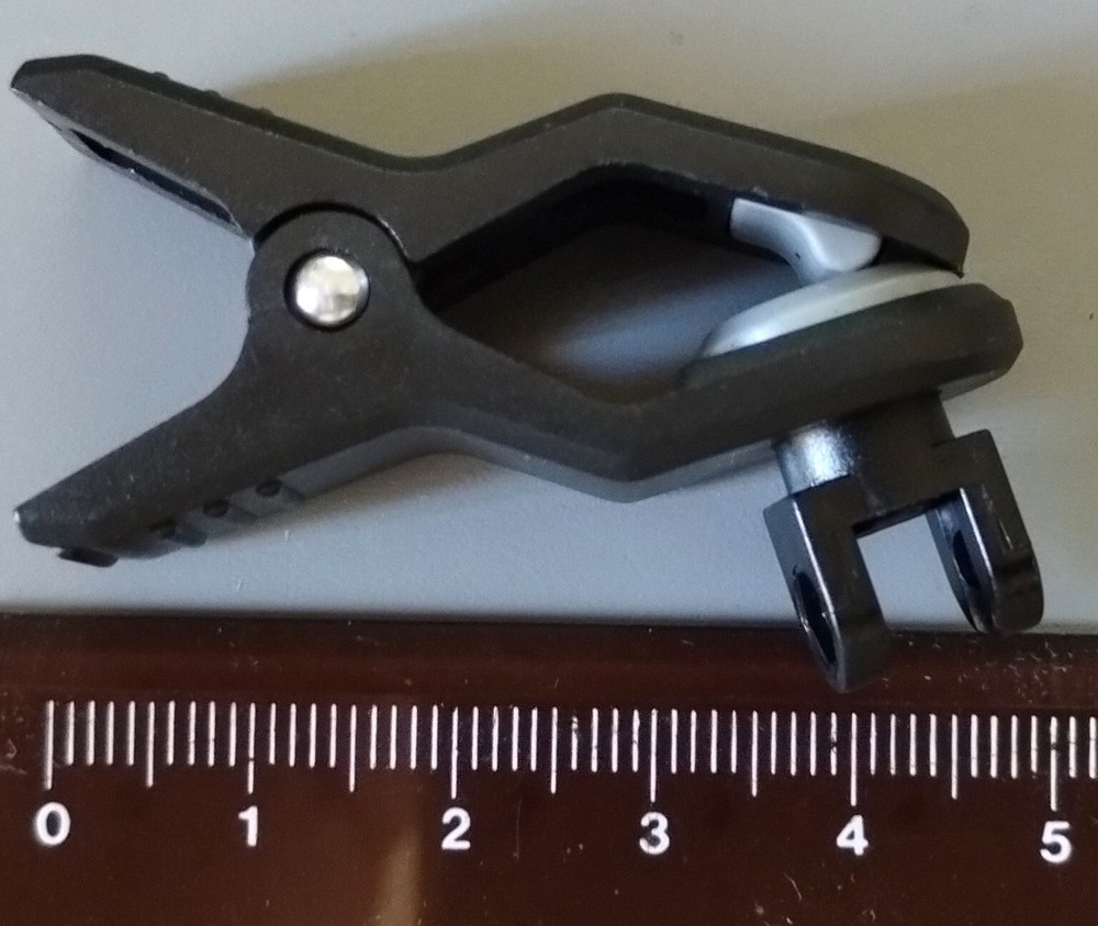 Electronic Guitar Tuner Replacement Clamp, Black Plastic, New, FREE POSTAGE