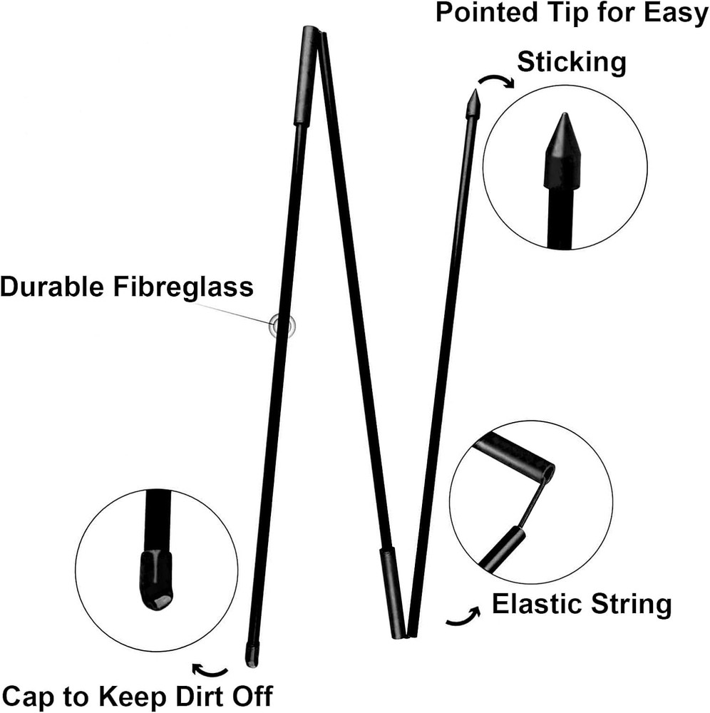 Golf Alignment Sticks 2 Pack Swing Training Aid Equipment Collapsible Trainer...