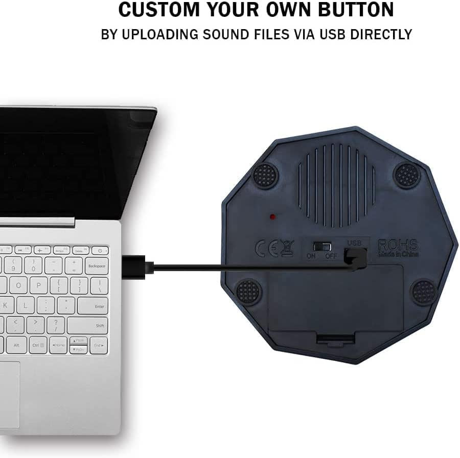 USB Recordable Buttons - 8MB Memory - Make Your Own Button by Uploading Audio Fi