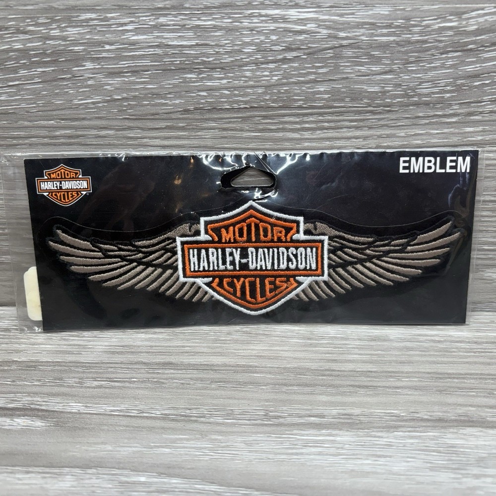 8" Harley Davidson Motorcycles - Straight Wings Medium Patch Emblem Jacket 2014
