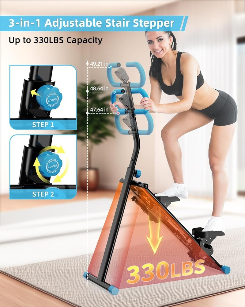 Stair Stepper for Home, Vertical Climber Workout Machine with Handlebar for Full