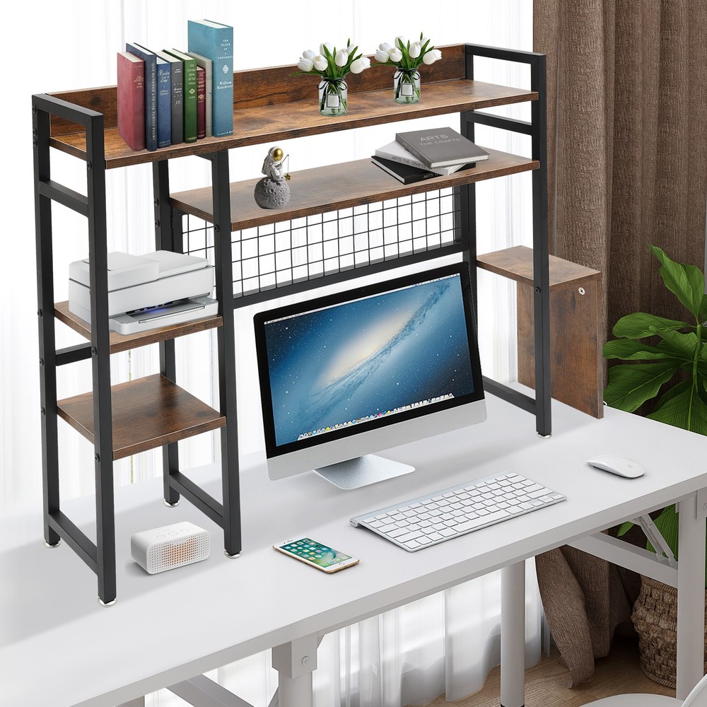 Desktop Bookshelf, Multipurpose Countertop Display Shelf, Bookcase Organizer