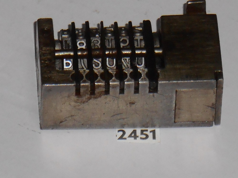 WMA | letterpress numbering machine | 2451