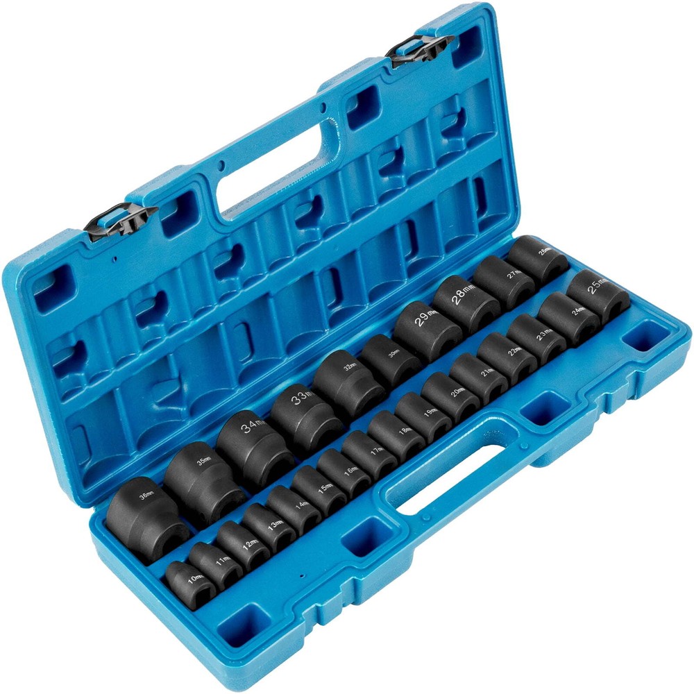 1/2-inch Chrome Finish Standard Deep Socket Wrench & Set, 43 Piece