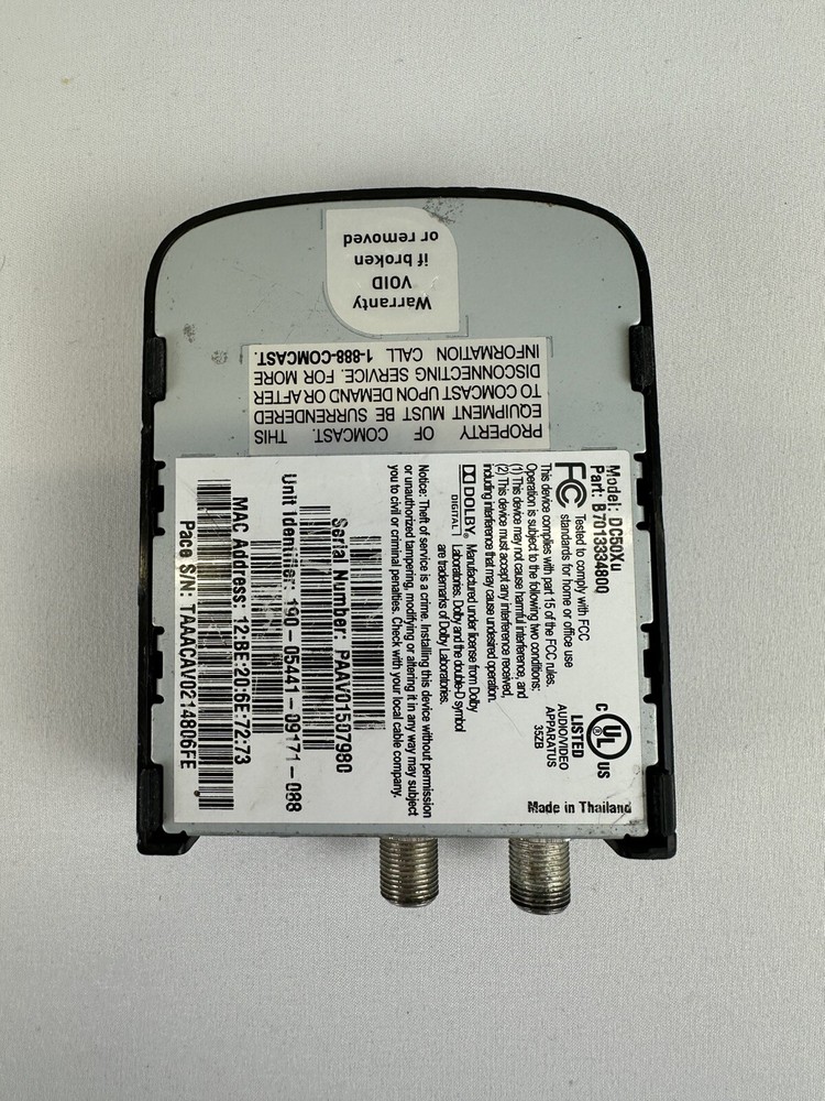 Comcast Xfinity Digital Cable Box DC50XU B7013334800 - Good Condition