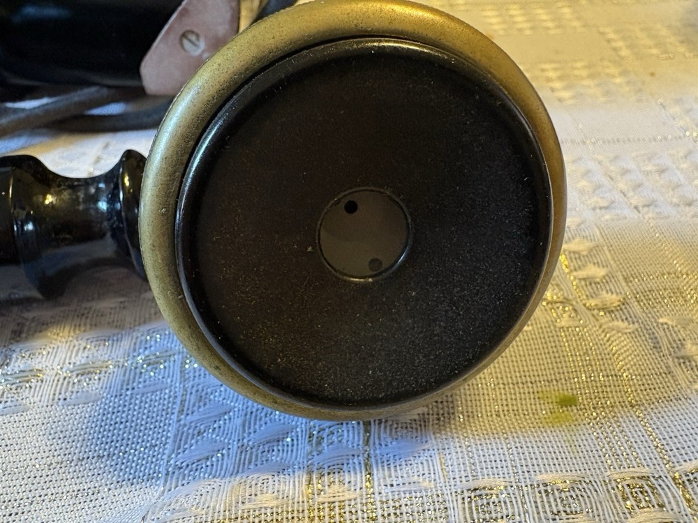 Black Rotary Heavy Numbered Telephone