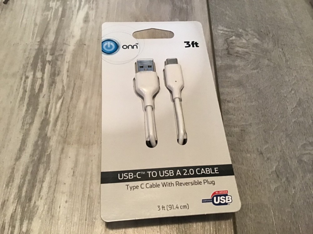 USB Type-C to USB Type-A Cable 2.0 Cable Type C Cable With Reversible Plug 3FT