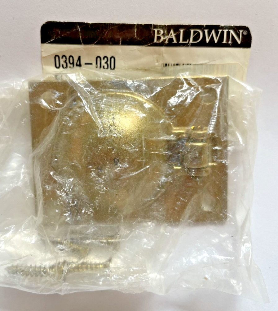 BALDWIN FLUSH RING PULL Polished Brass w/ Brass screws NEW 0394-030