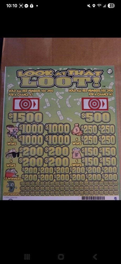 Pull Tickets - Pull Tabs - Game - Look At That Loot 5pt