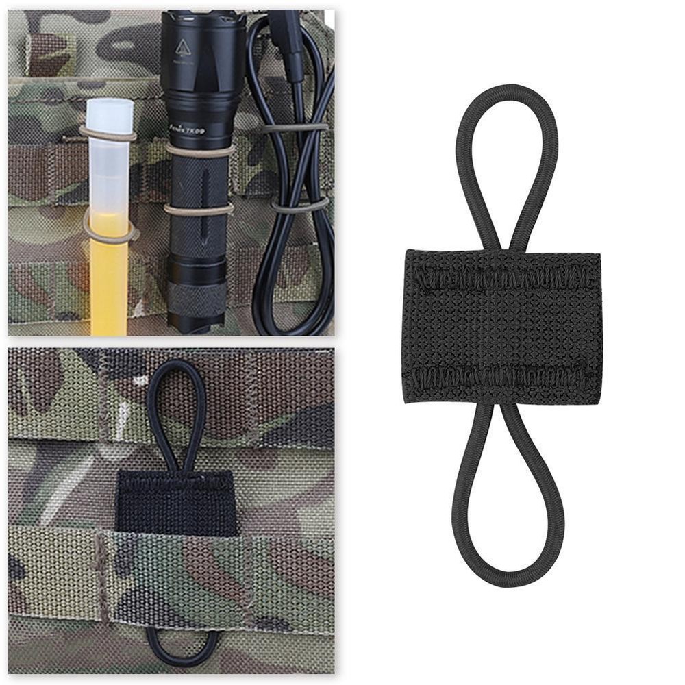 10 Tactical Binding Retainer Gear Holder MOLLE Webbing Retainer Elastic Binding