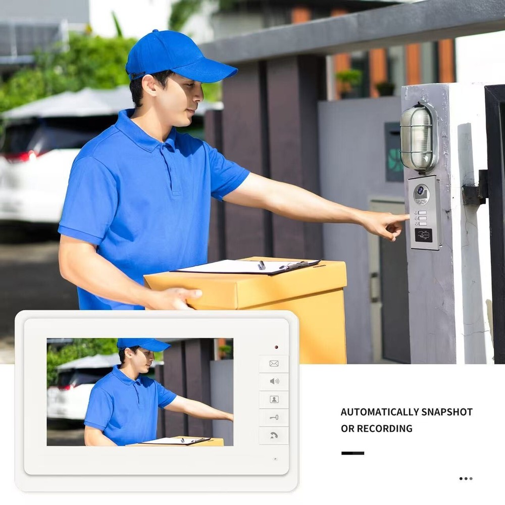 Smart Wired Door Entry System 7" Display, Card Unlock, 2-Way Audio