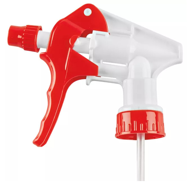 CNF 902RW9 9" TRIGGER SPRAYER ONLY, RED/WHITE FOR 32oz PLASTIC BOTTLE