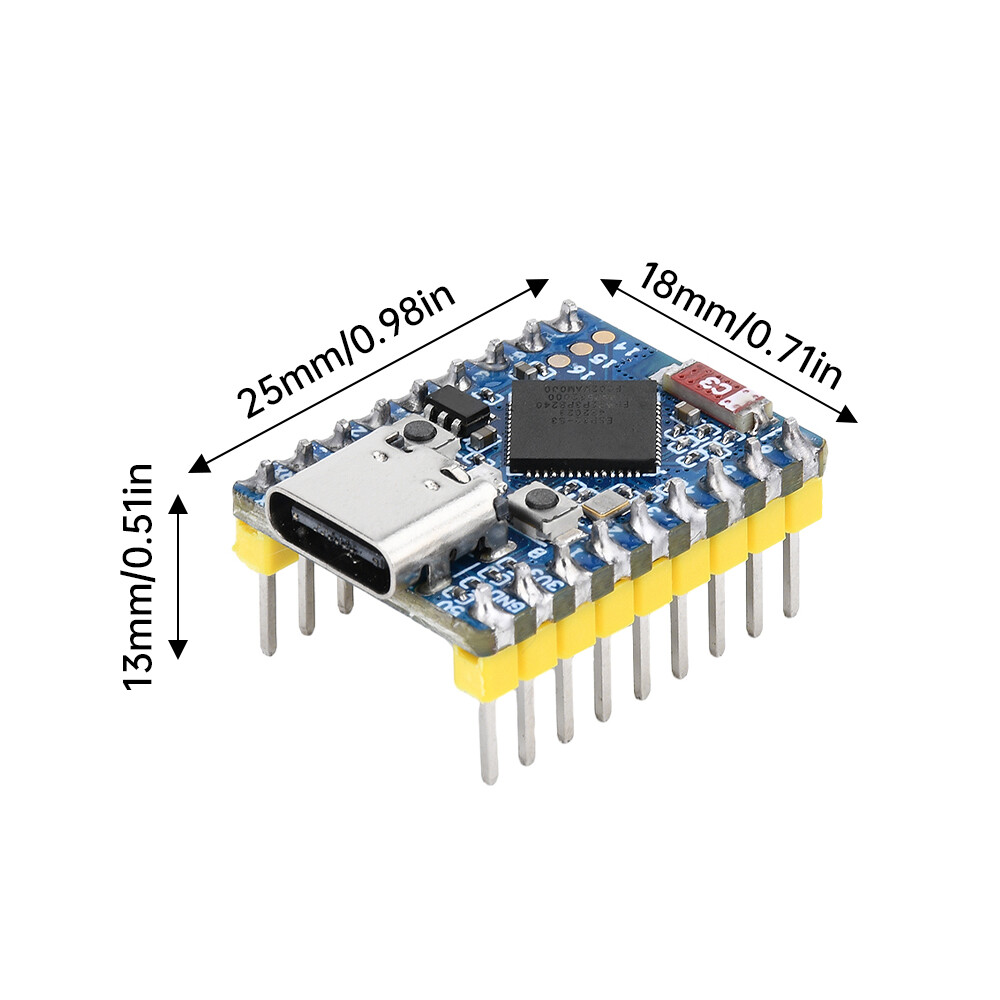 ESP32-S3 Mini WIFI Bluetooth Development Board Dual Core FH4R2 Module Type-C DIY