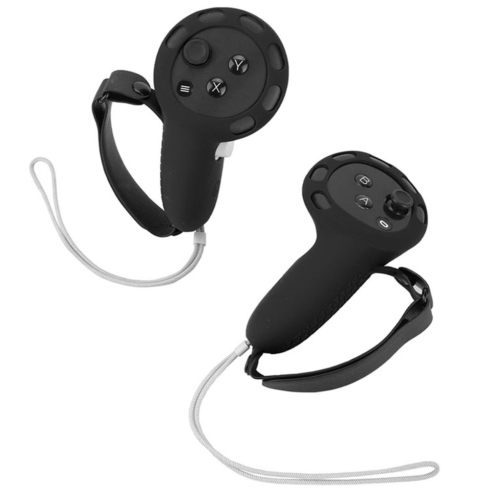 VR Controller Case Silicone Sleeve Handle Grip Cover With Strap for Meta Quest 3
