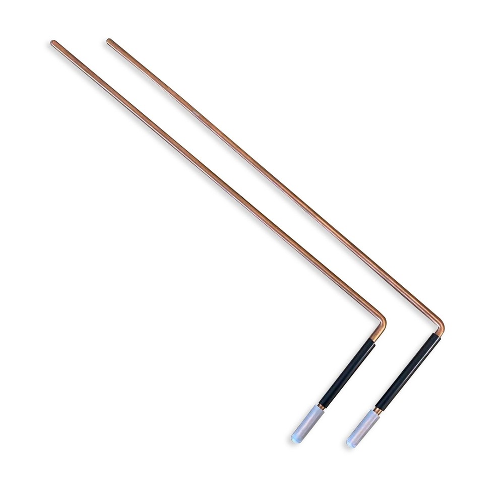 COPPER DOWSING DIVING RODS with Handles and INSTRUCTIONS for use