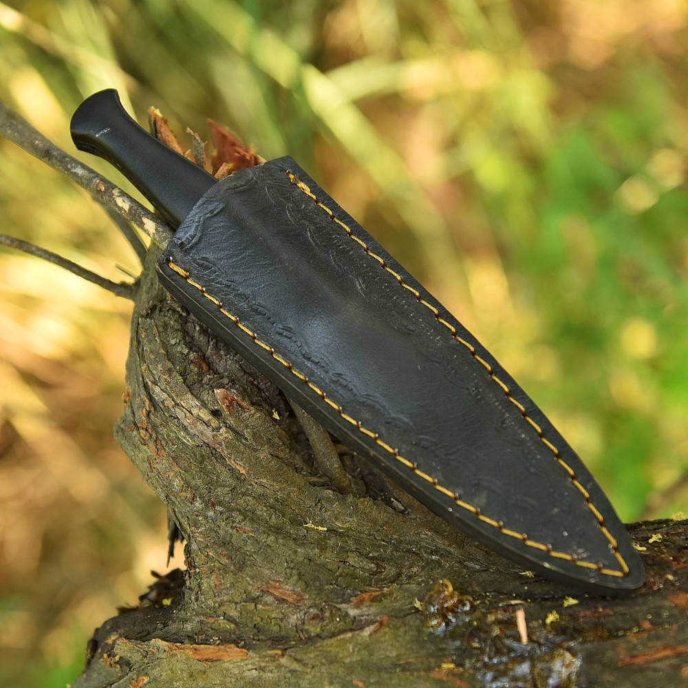 Precision Handmade Double Edge Carbon Steel Boot Knife Throwing Survival