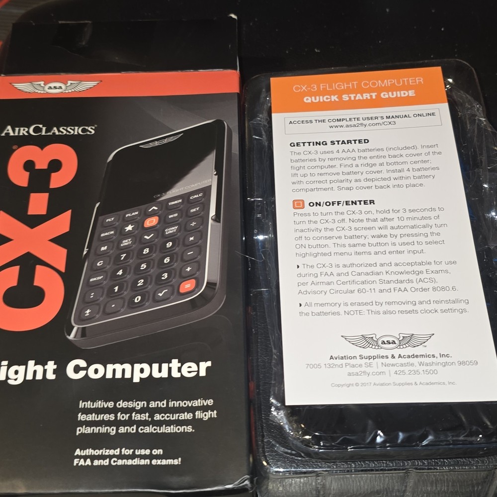 CX-3 Flight Computer – Advanced Electronic E6B for Accurate Flight Planning a...